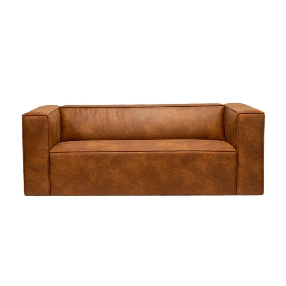 Bank Ilo eco-leer cognac 5-zits 194 cm