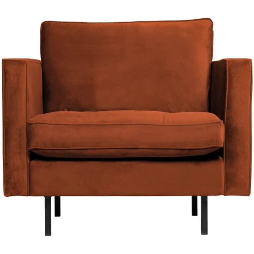 Fauteuil Gra velours oranje 98 cm
