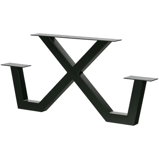 Tuintafel Selen staal zwart