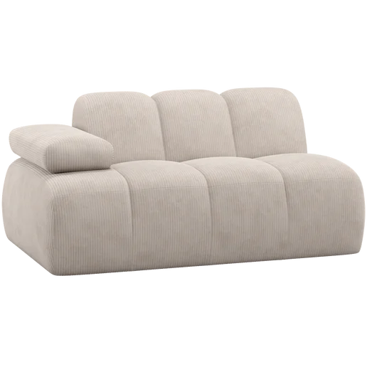 Bank Ralvear beige 5-zits links 164 cm