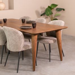 Eettafel Zelto mangohout naturel smooth 250 cm
