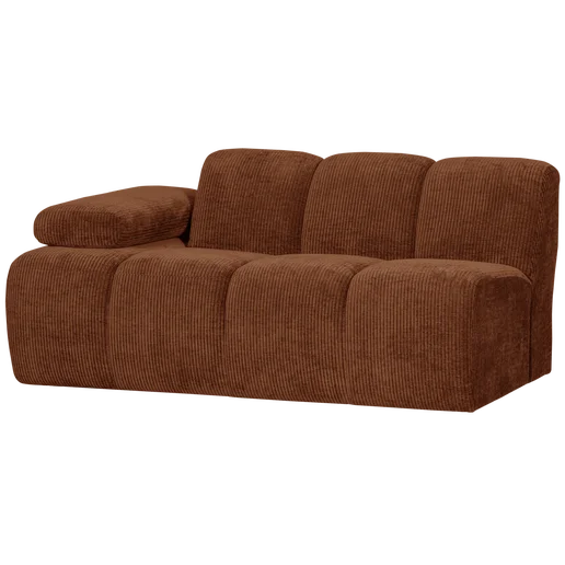 Bank Ilrie bruin 5-zits links 164 cm