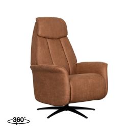 Fauteuil Selo microsuede cognac