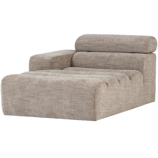 Chaise longue Pero naturel links 109 × 86 cm hoog