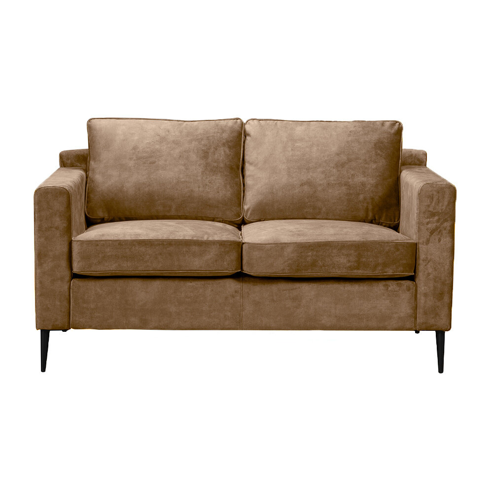 Bank Fenmi velours taupe 2-zits