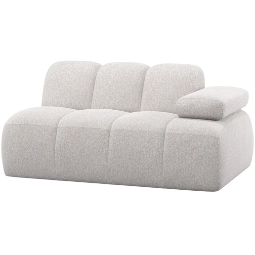 Bank Linrian beige 5-zits rechts 164 × 74 cm hoog