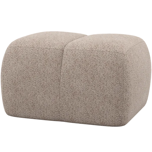Poef Sela chenille beige 84 × 45 cm hoog