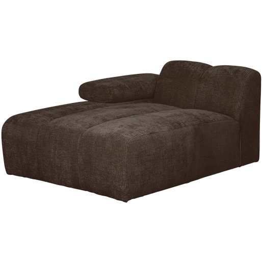 Chaise longue Rosmi links 124 × 74 cm hoog