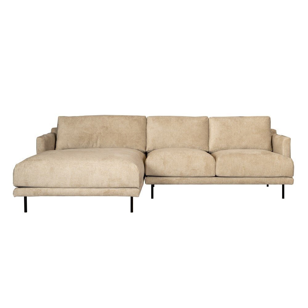 Hoekbank Ulna polyester taupe links