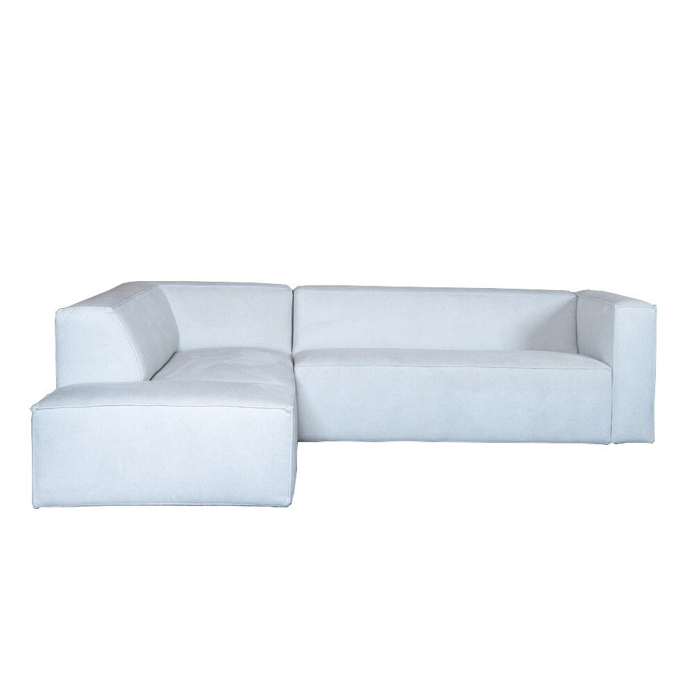 Hoekbank Nore polyester wit links 266 cm