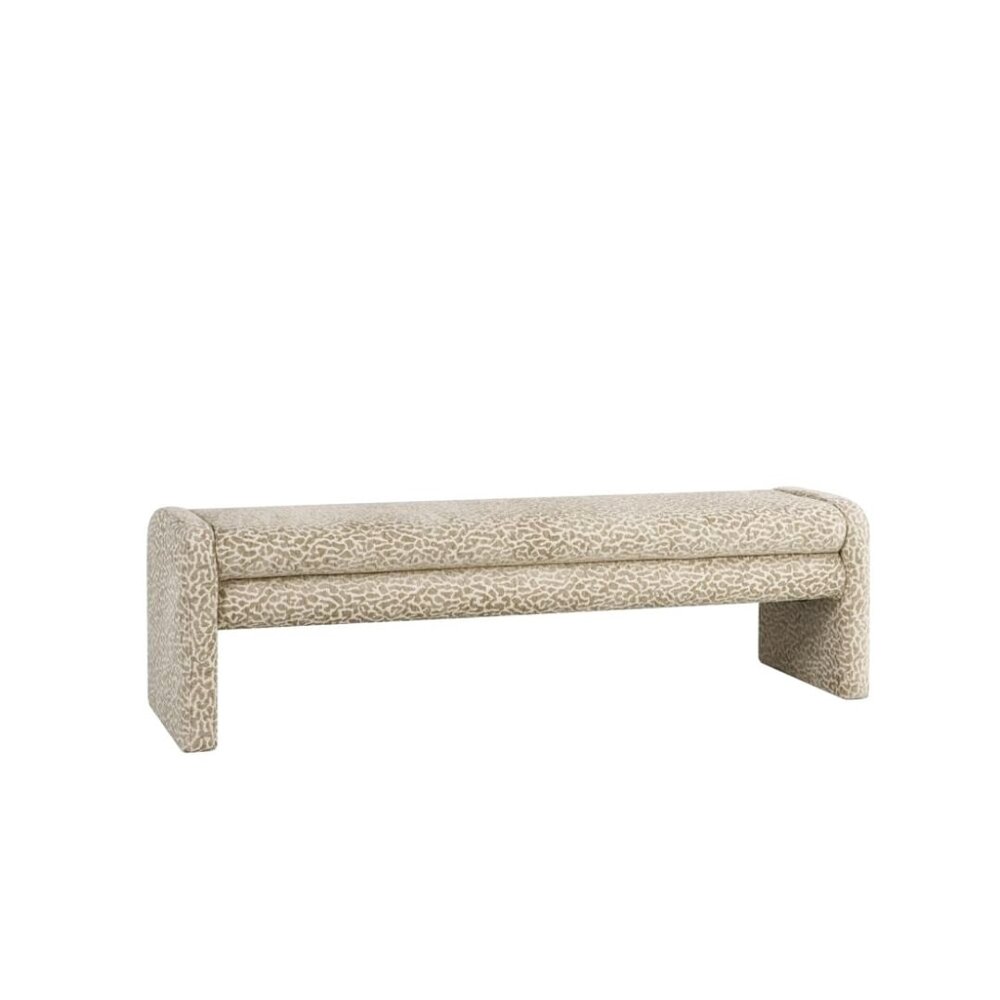 Bankje Perel metaal taupe 160 cm