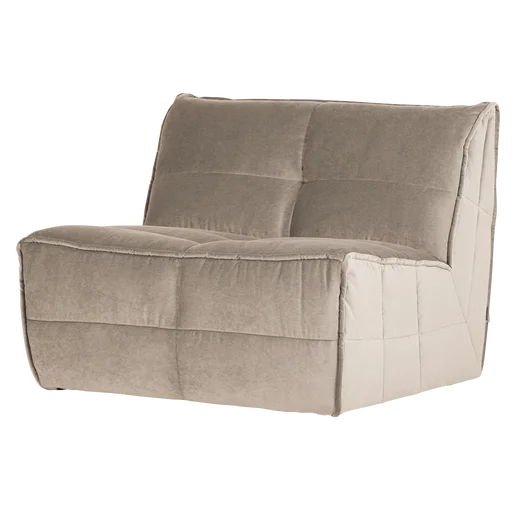Bank Grasila velours grijs 1-zits 105 cm