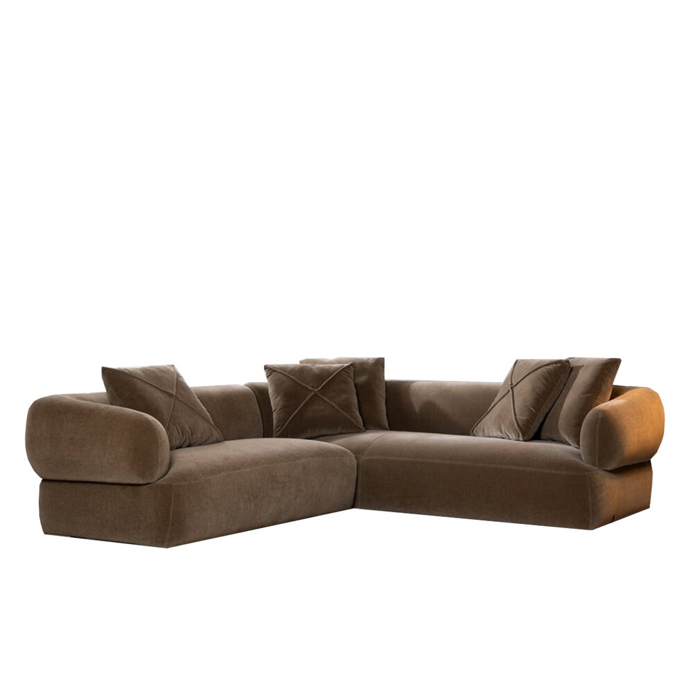 Hoekbank Palla ja bruin links 254 cm