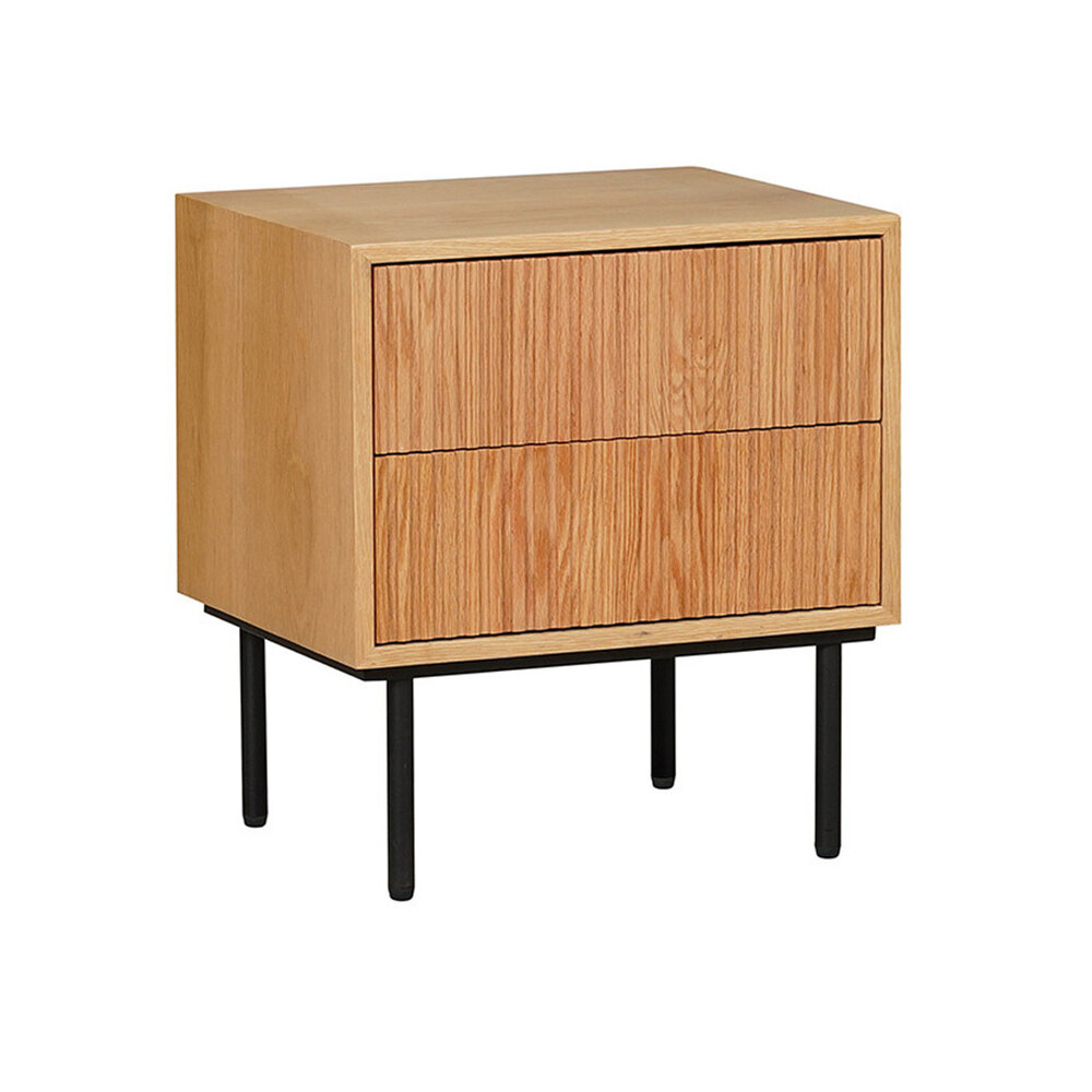 Nachtkastje Marna rubberwood blank eiken 50 cm