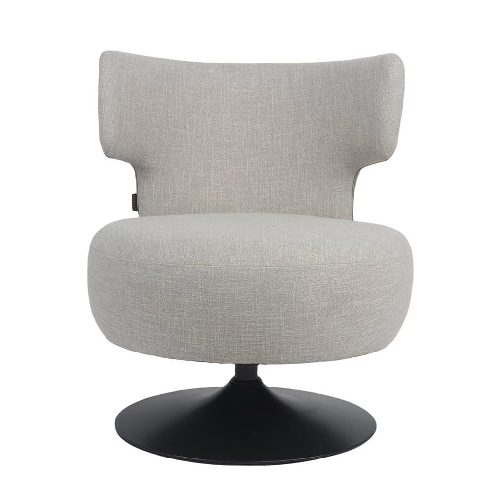Fauteuil Novia stof taupe draaibaar