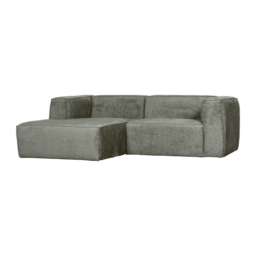 Chaise longue Vinia velours groen links
