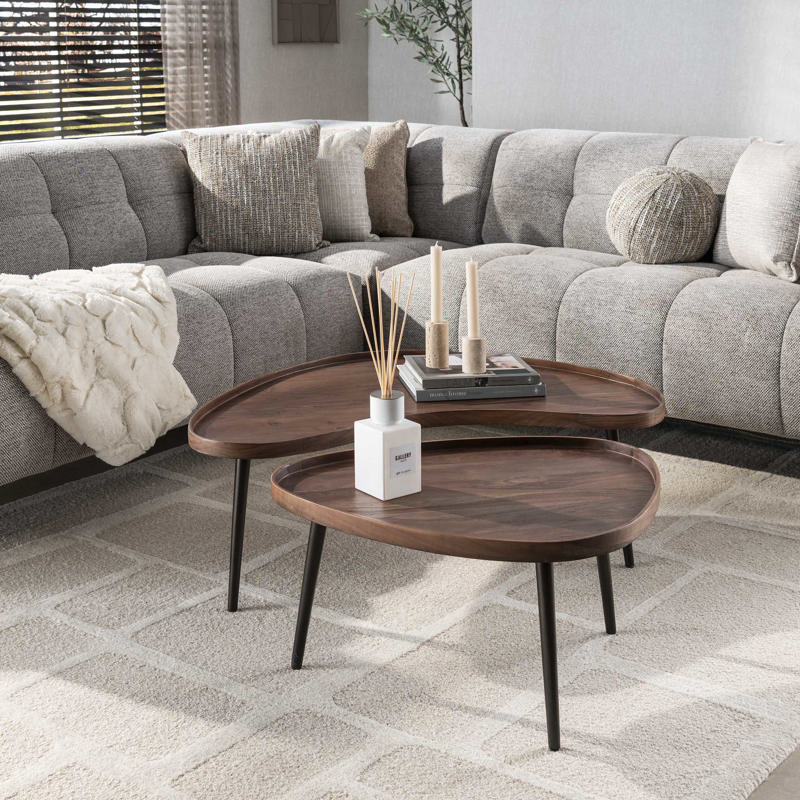 Salontafel Halis organisch set van 2