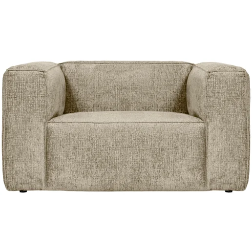 Fauteuil Ora velours beige 146 cm