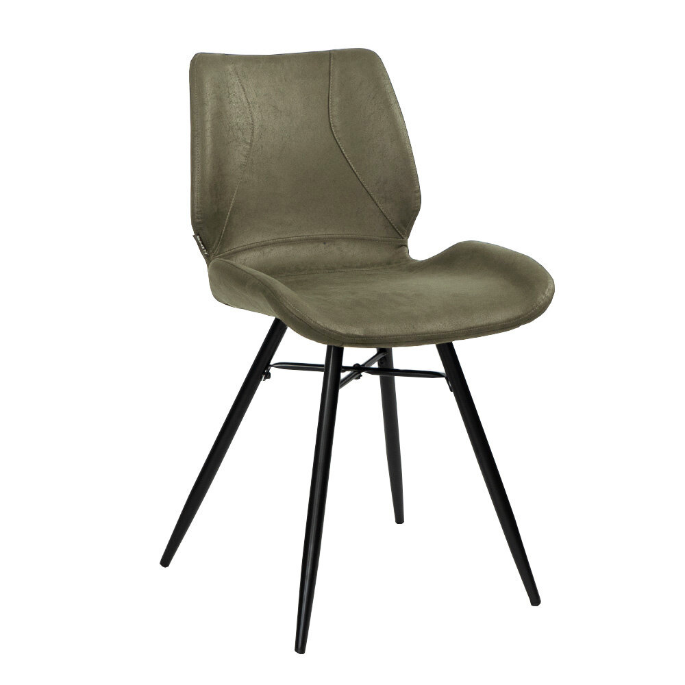 Stoel Helar eco-leer olijfgroen 47 cm