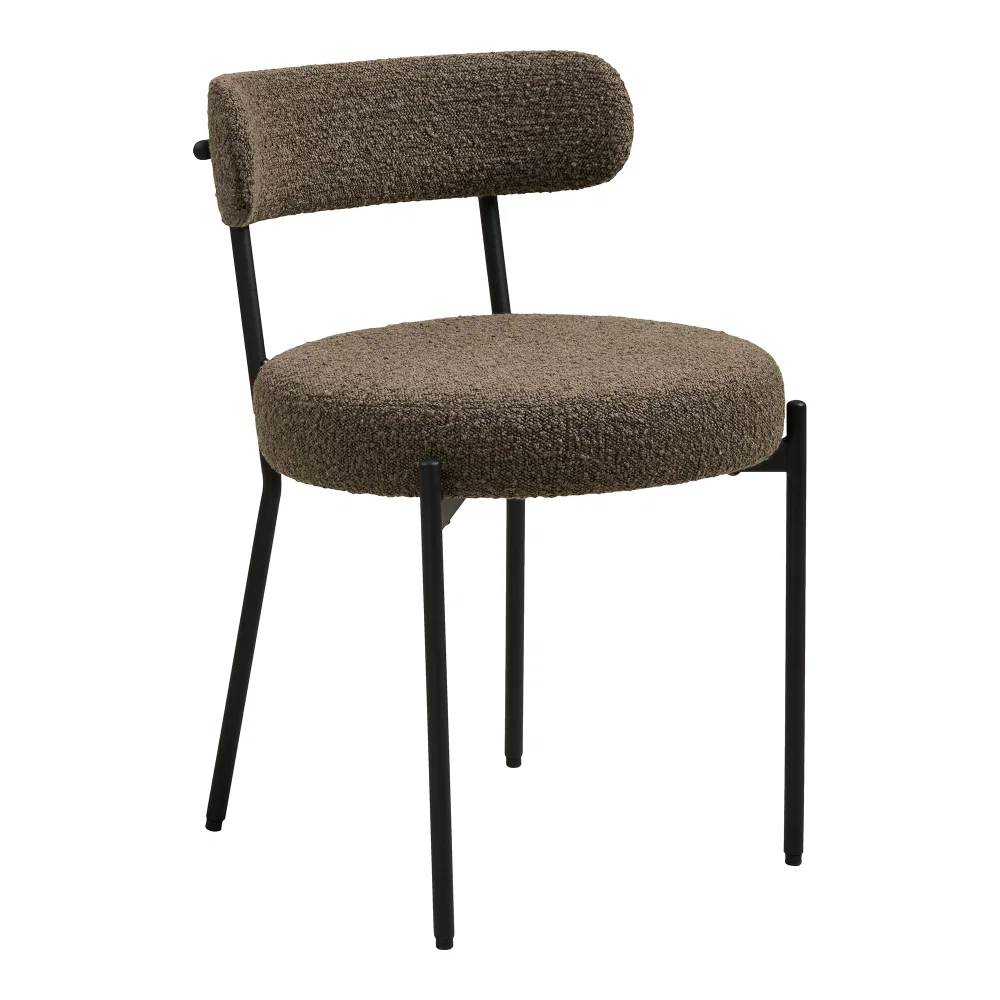 Eetkamerstoel Ise staal bruin 49 cm