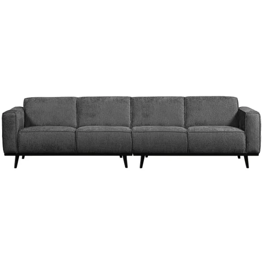 Bank Heltean polyester grijs 4-zits 280 cm