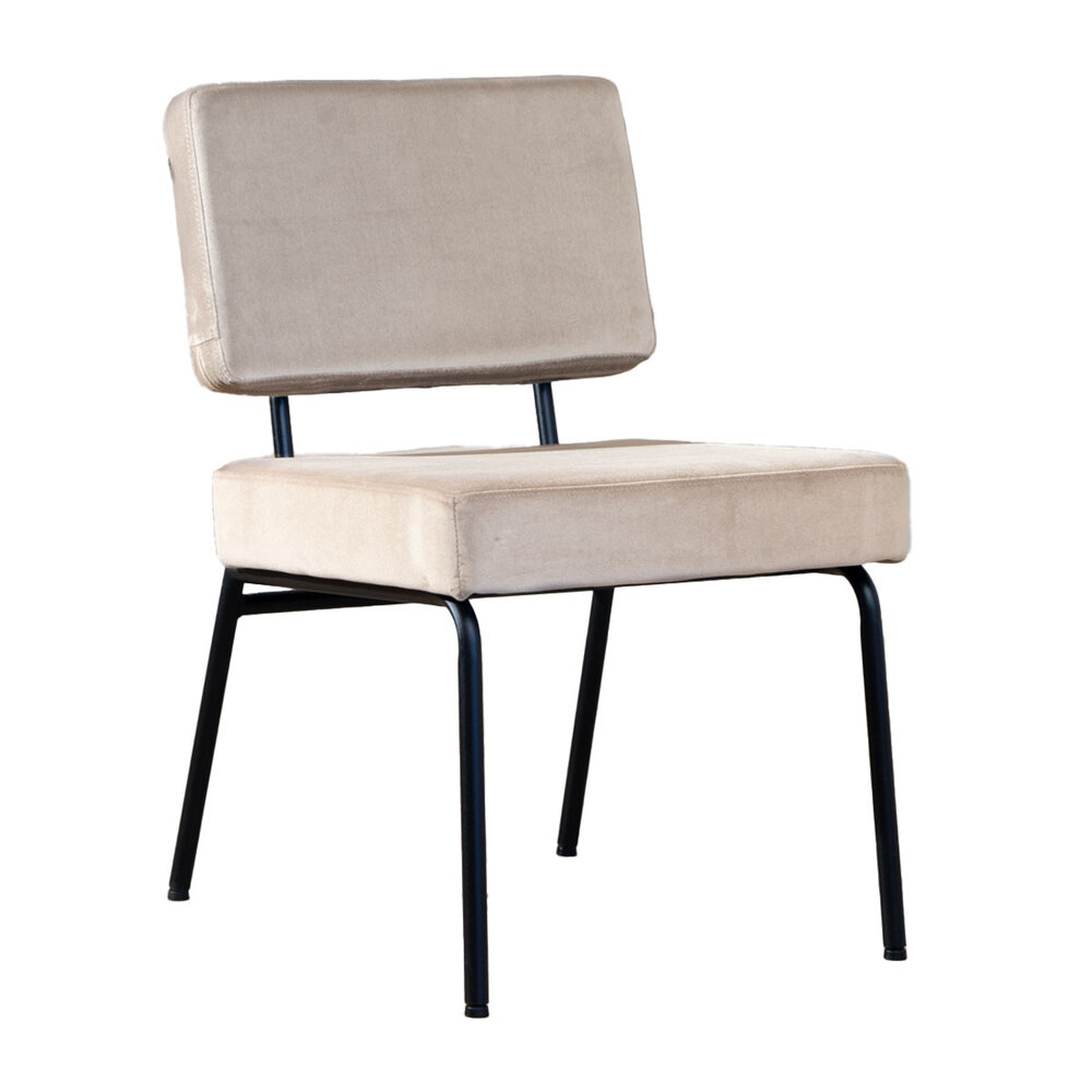 Stoel Zanen velours taupe 52 cm