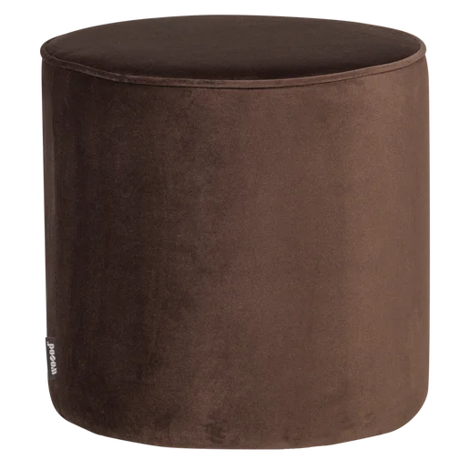 Poef Brael velours bruin Ø46 cm