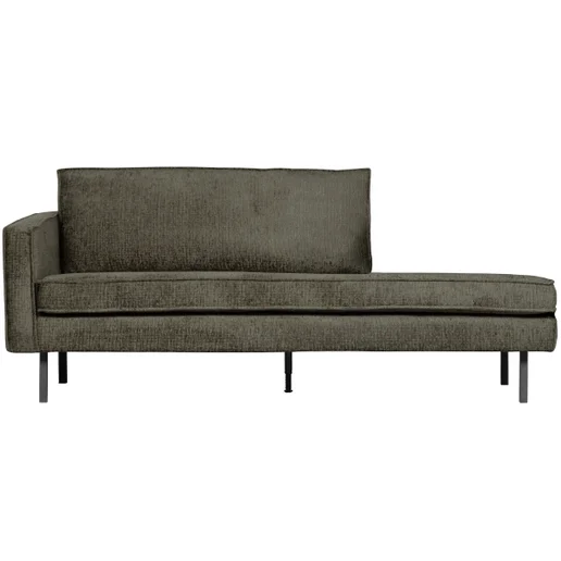 Chaise longue Tervo velours blauw links