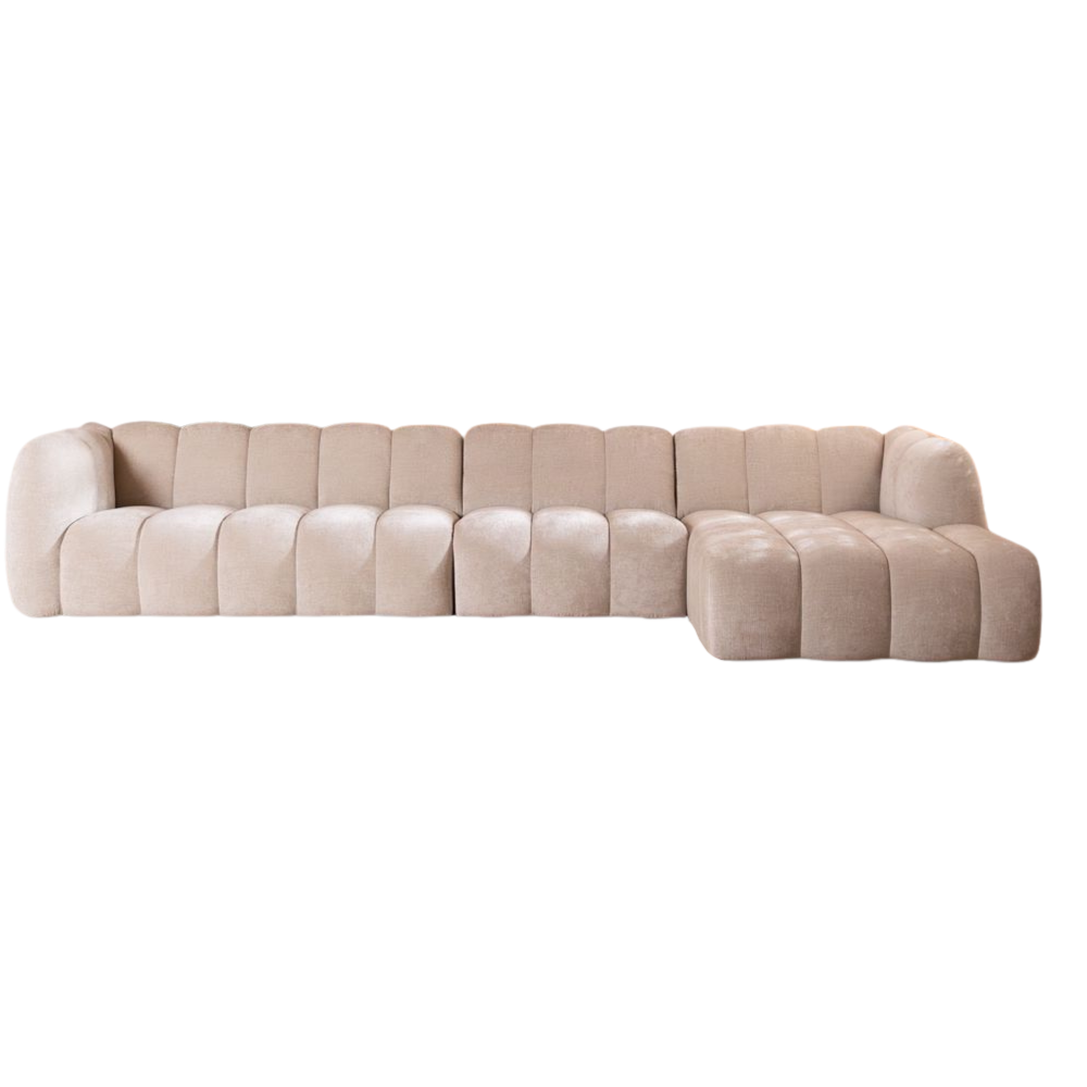 Hoekbank Dalan chenille zand rechts
