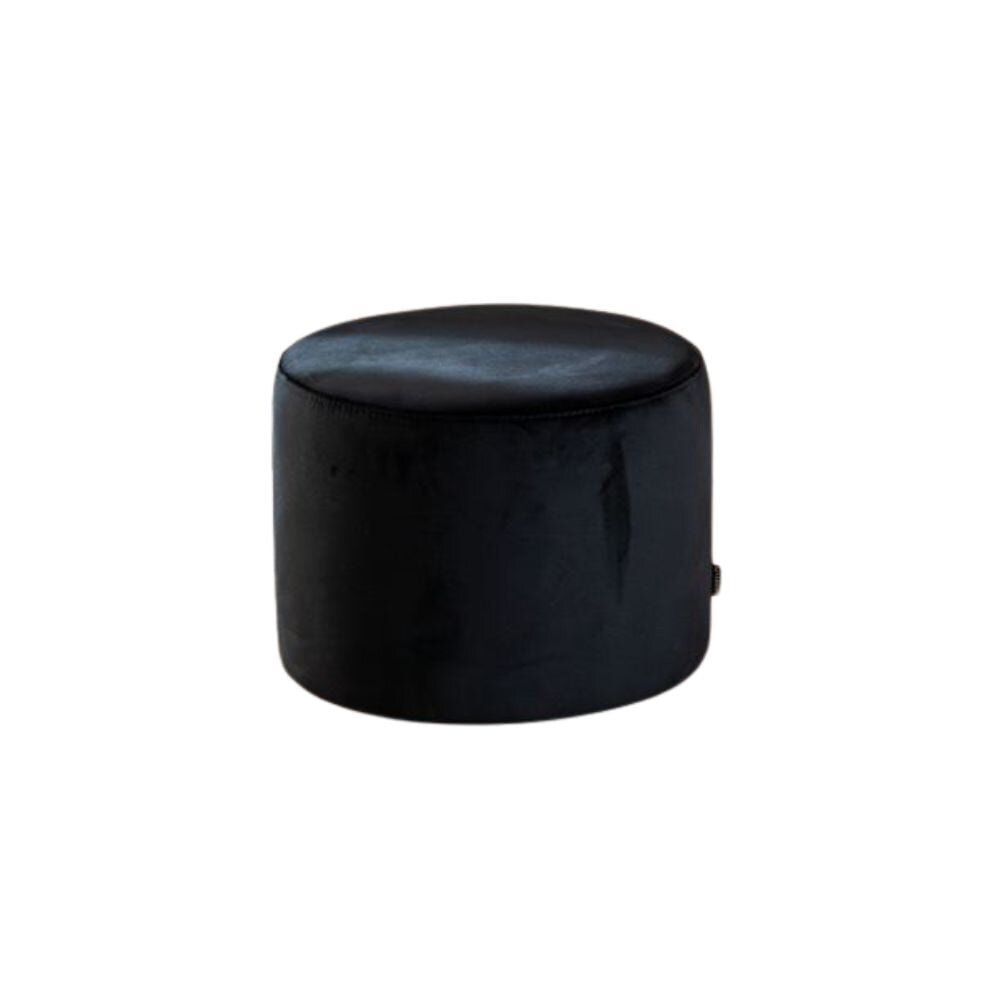Poef Lanla velours zwart 50 cm
