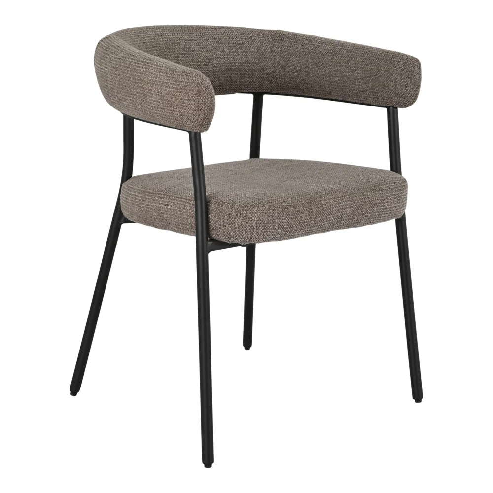 Eetkamerstoel Helna staal bruin 58 cm