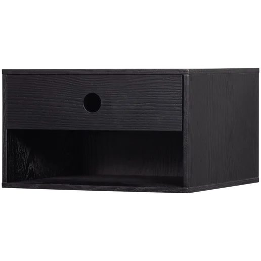 Nachtkastje MDF zwart 34 cm