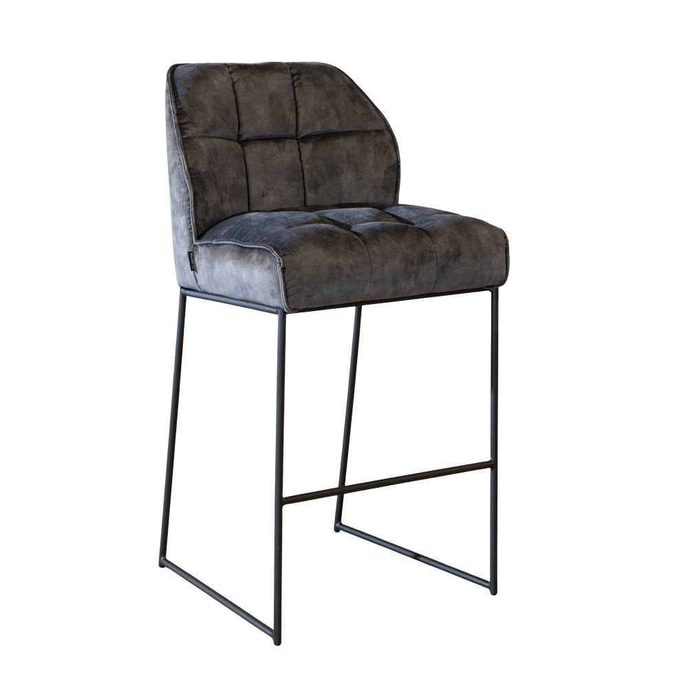 Barkruk Salna velours antraciet 82 cm