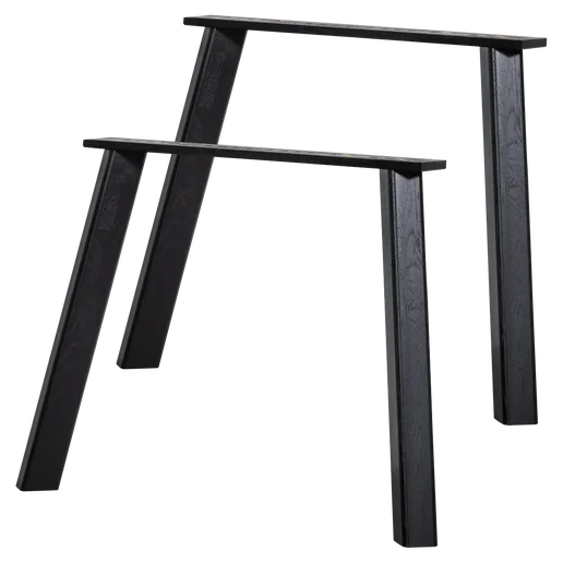 Tafel Maria eiken zwart set van