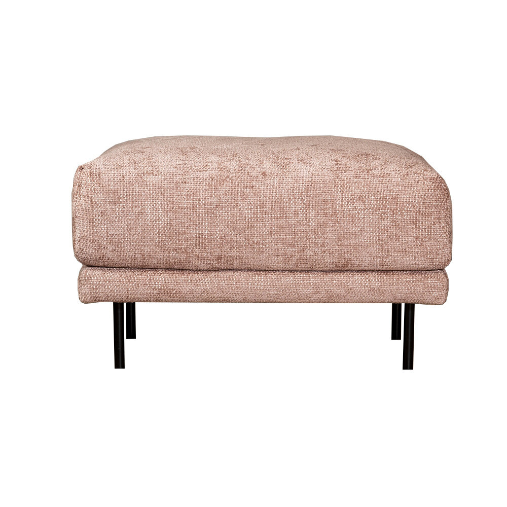 Poef Levla chenille roze 90 × 54 cm hoog