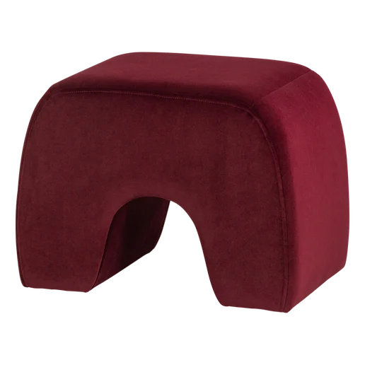 Poef Ralan velours rood
