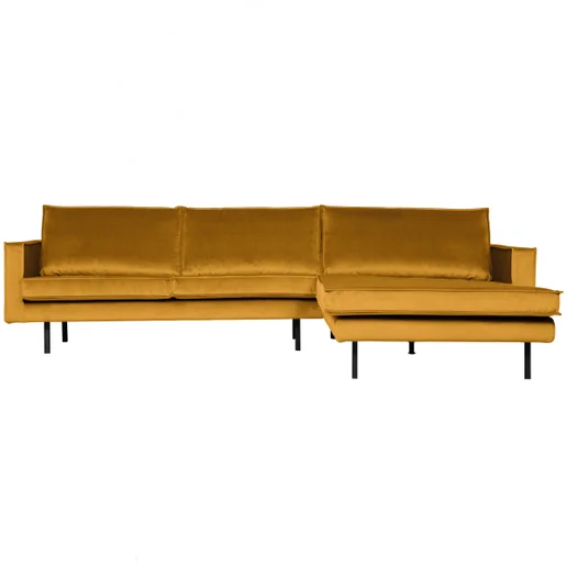 Chaise longue Linvo polyester geel rechts