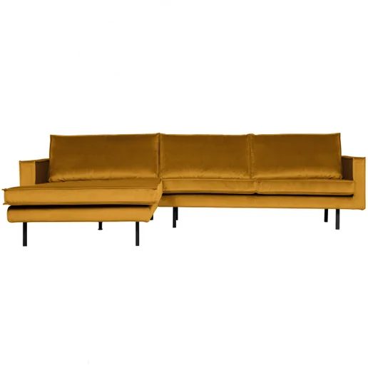 Chaise longue Levis polyester geel links