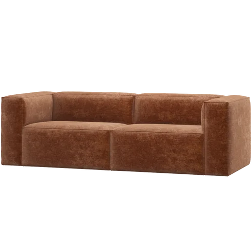 Bank Fenmois velours oranje 5-zits