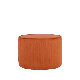 Poef Calan ribcord roestbruin