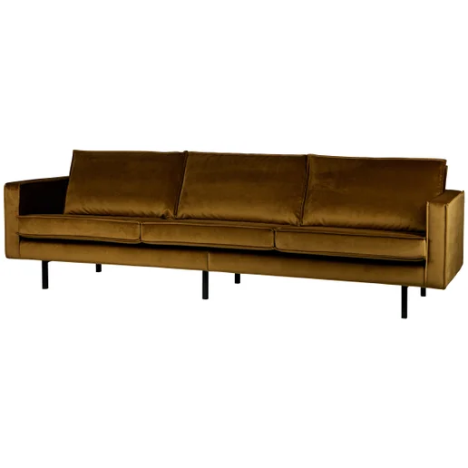 Bank Fiomon velours geel 3-zits 277 cm