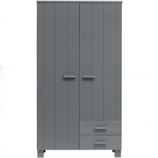 Kast Halan grijs 111 × 202 cm hoog