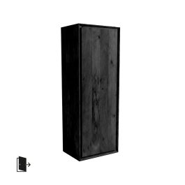Kast Belar mangohout zwart 50 × 140 cm hoog