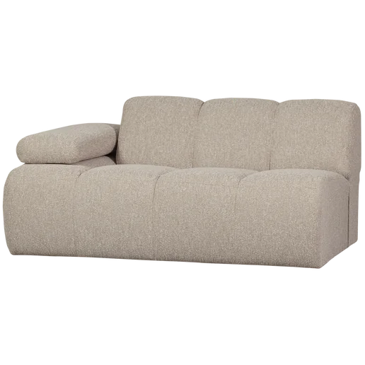 Bank Alvea naturel 5-zits links 164 cm