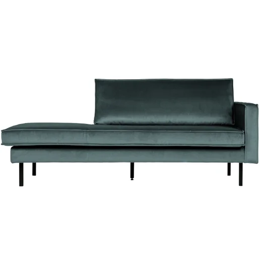 Chaise longue Levon polyester blauw rechts 203 × 85 cm hoog