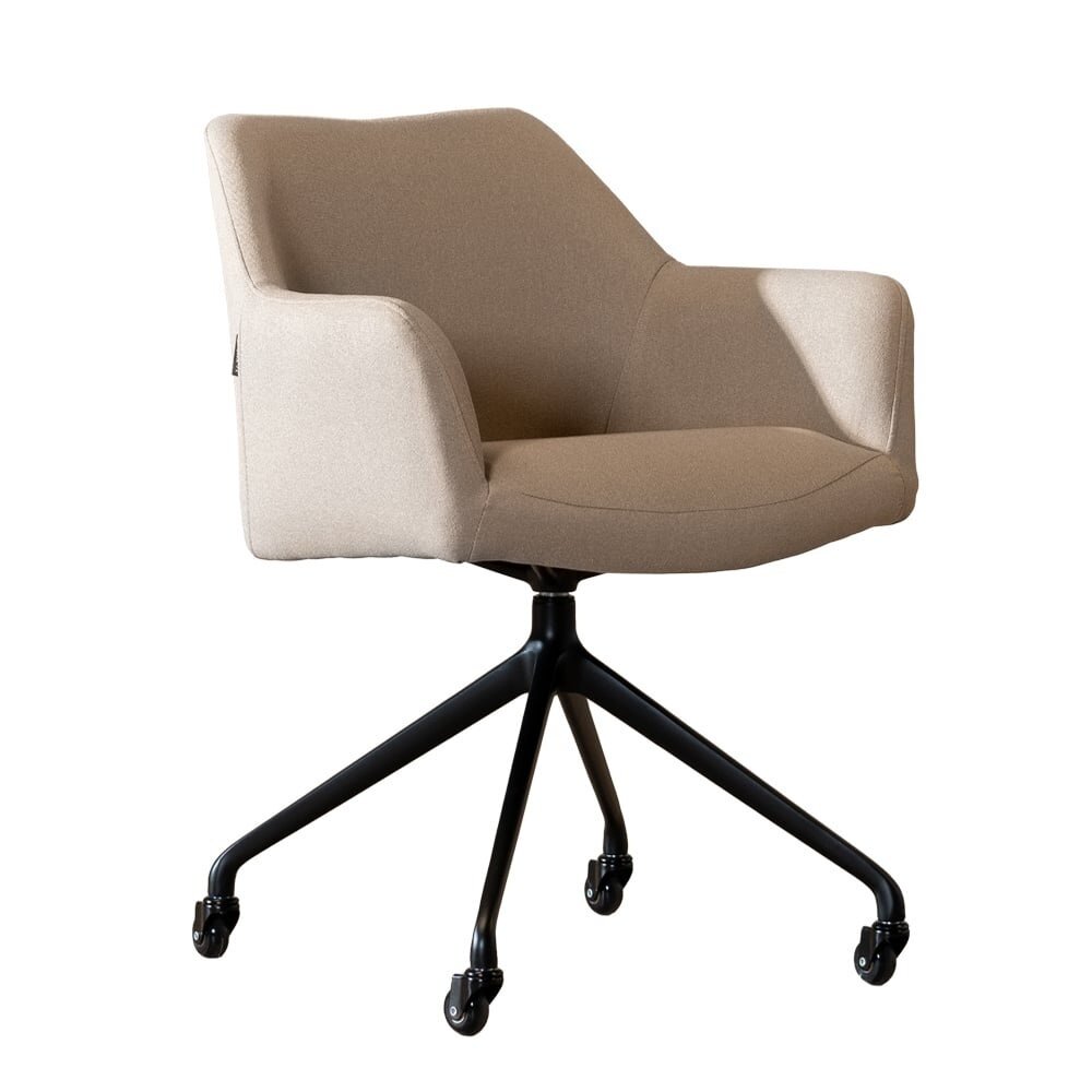 Stoel Cale gerecycled polyester taupe 60 cm