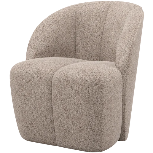 Fauteuil Delis chenille beige 68 × 75 cm hoog