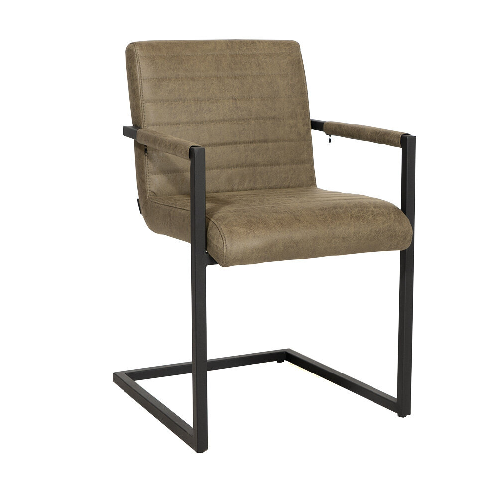 Stoel Koro eco-leer olijfgroen 54 cm