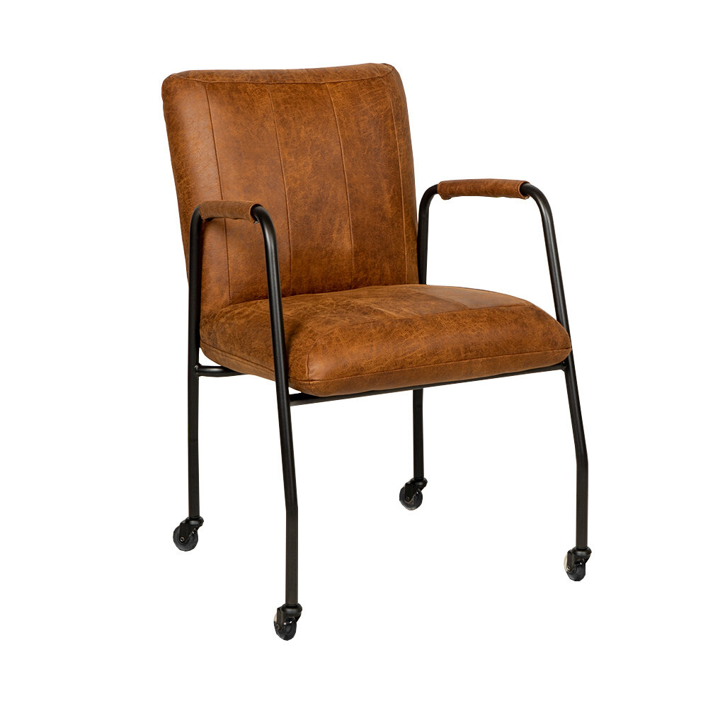Stoel Palia eco-leer cognac 52 cm