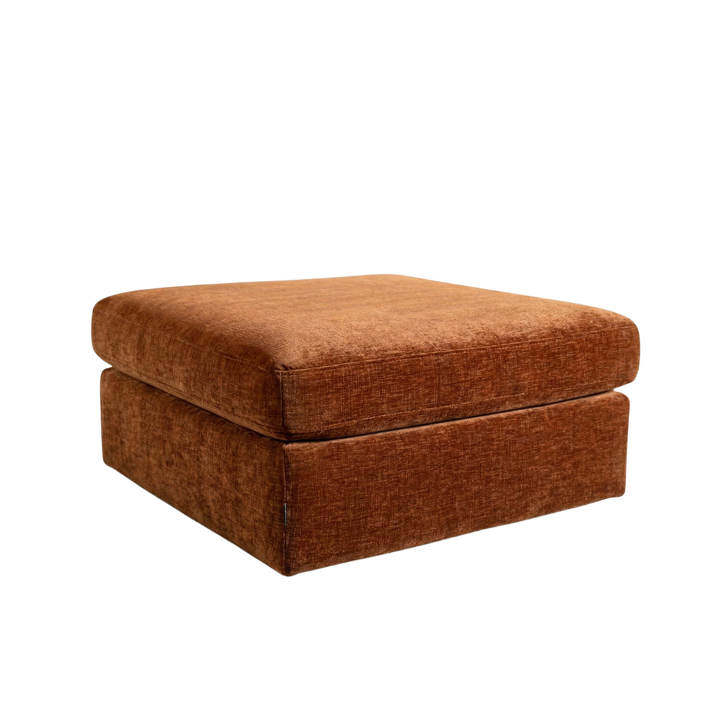 Poef Salan chenille koper